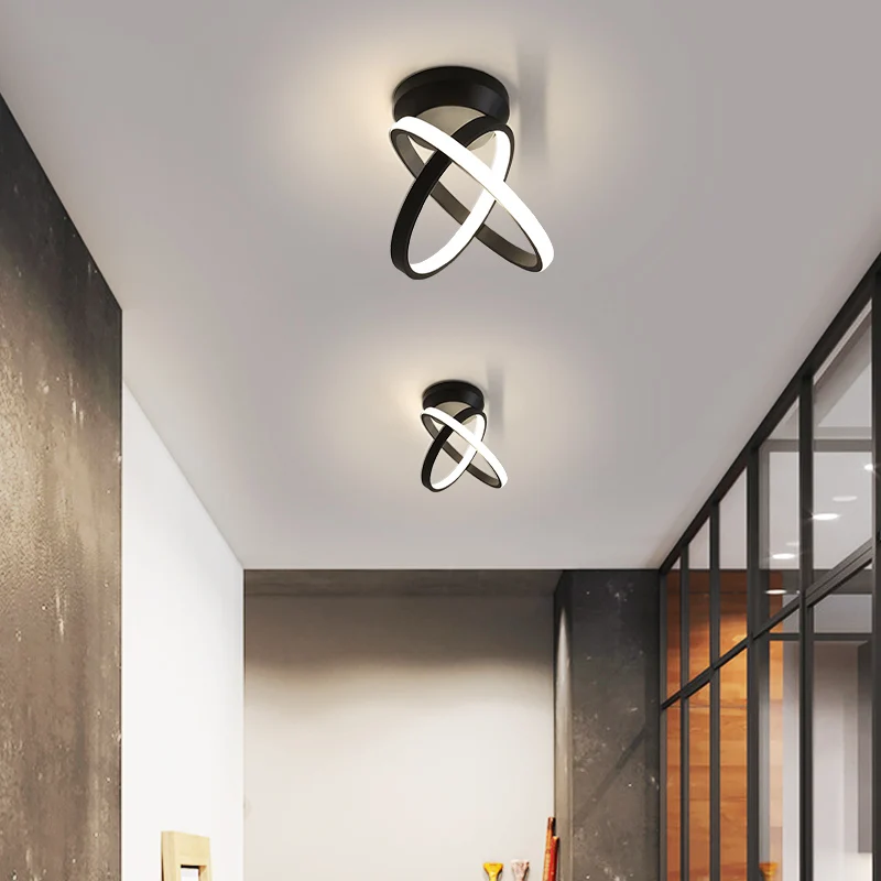 Mini minimalistinis Modernus Led Lubų Šviesos Namų Įėjimo Balkono Apvalios Formos Geležies Apšvietimo Lamparas Plafonnier Luminaria