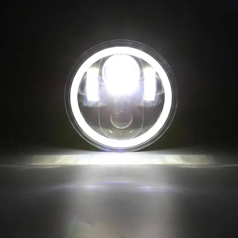 5.75 colių LED Projektorius priekinis žibintas su Halo Angel Eyes White DRL Žibintai Honda Shadow 