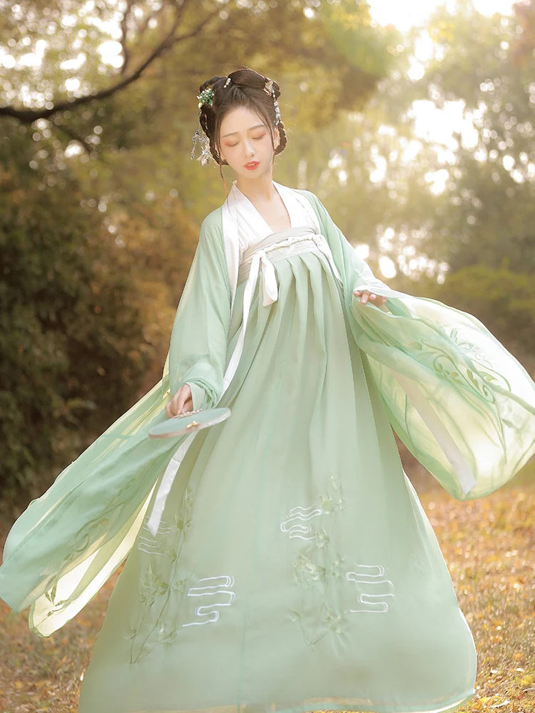 2021 senovės kinų cosplay kostiumas moterims senovės kinų hanfu lady etape žalia hanfu suknelė kinijos nacionalinių drabužių