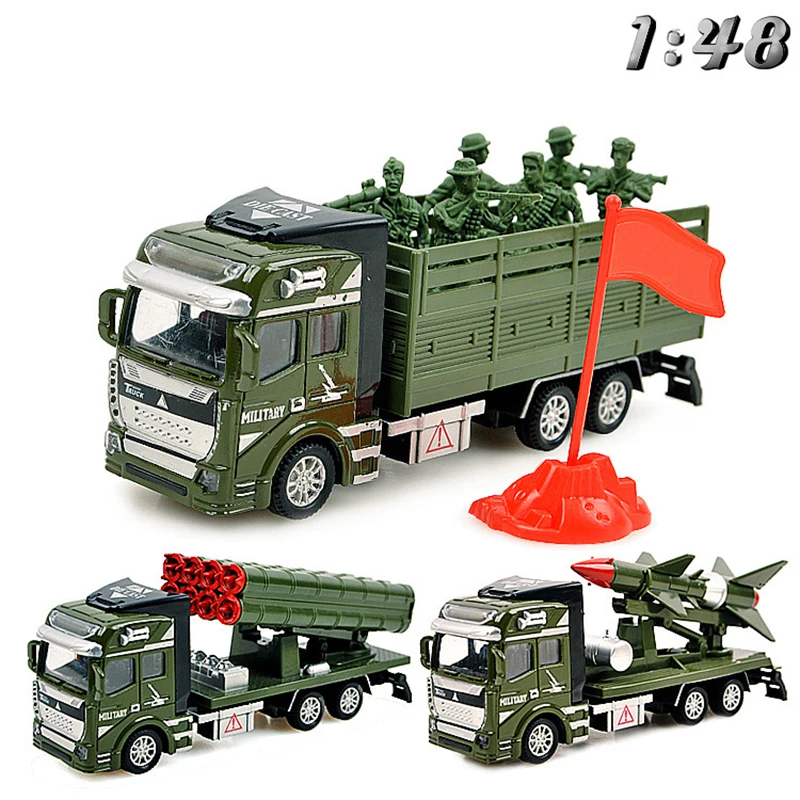 15 Rūšių Karinių Sunkvežimių Modelius 1:48 Masto Lydinio Diecasts Žaislai, Transporto Priemonės, Armijos Šarvuotos Raketų Transporto Sunkvežimių, Automobilių Žaislas Berniukas Y046