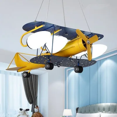 Led Žibintai su Lemputė Lėktuvo liustra, vaikų kambario Šviestuvai berniukas miegamasis Animacinių filmų Berniukai Kabo Lempa Vaikams Mielas dovana