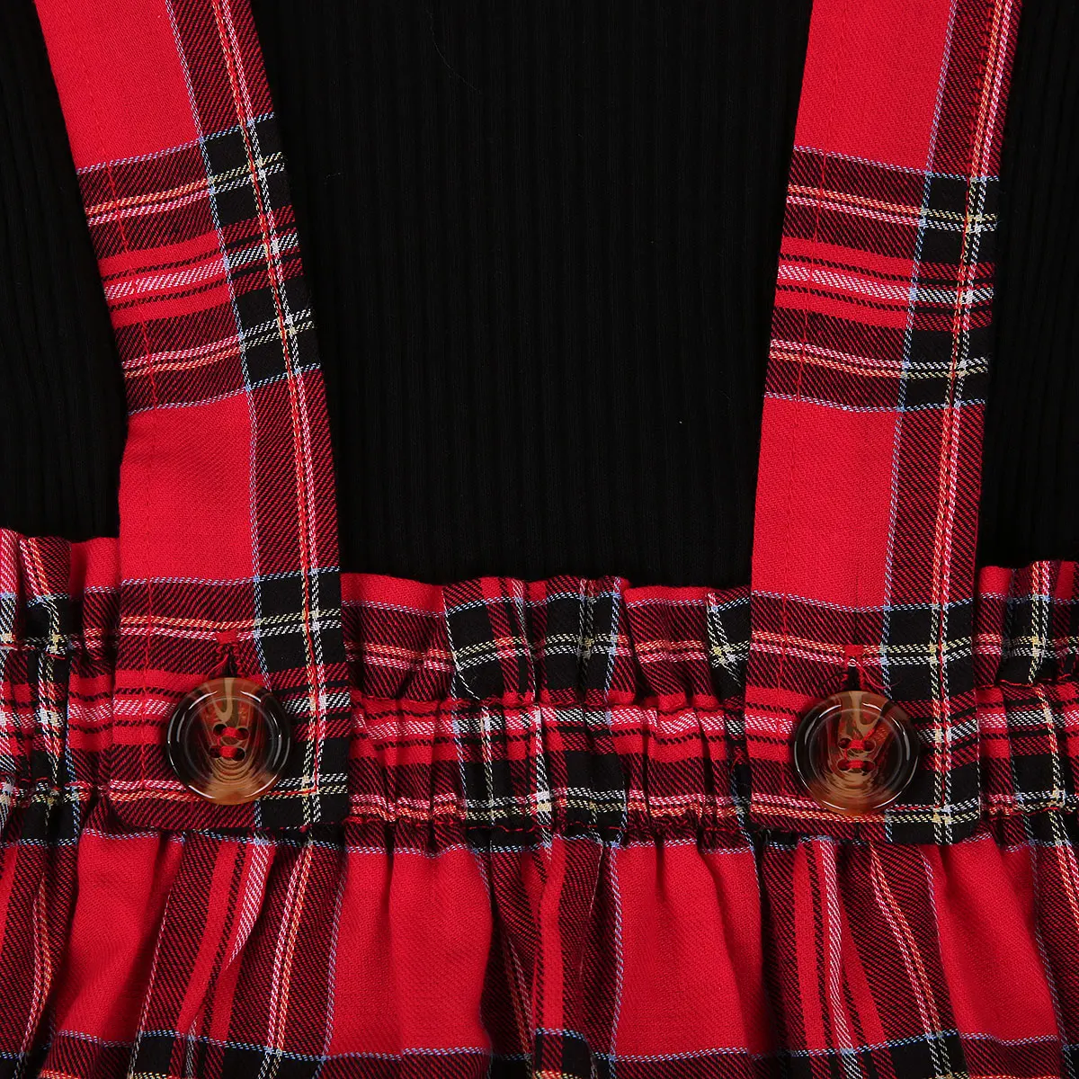 2021 Kalėdų Mergaičių Drabužiai Nustatyti Megztinius ilgomis Rankovėmis Džemperis Raudonas Pledas, Sijonai, darbo drabužių Rudens-Žiemos Kalėdos Komplektus 1-6Y