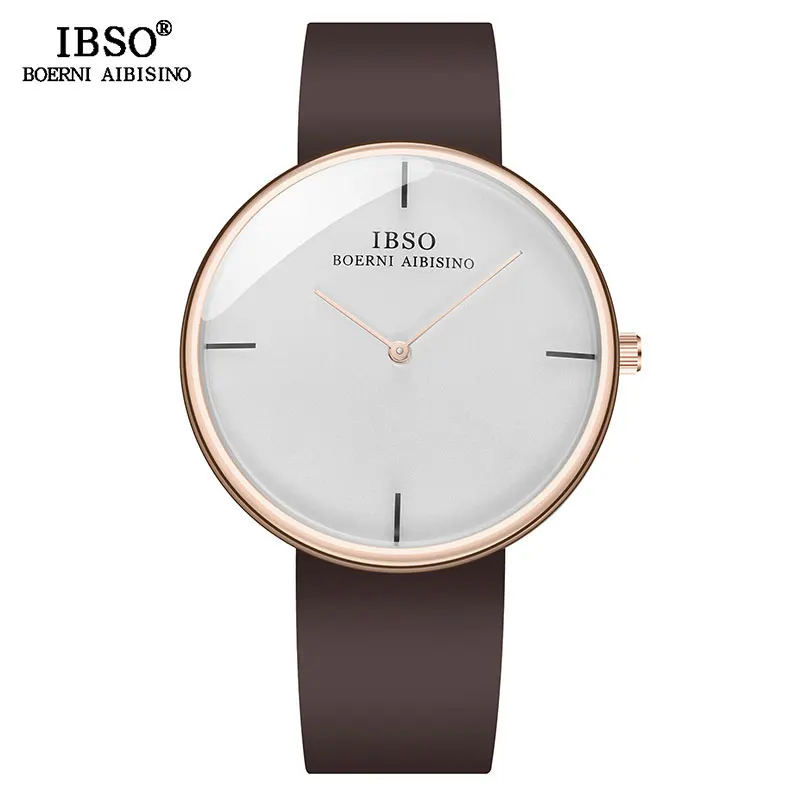IBSO Prekės Prabanga Mens Watch Vyrų Silikono Dirželis Kvarcas Laikrodžiai Aukštos Kokybės Žmogaus Išlenkto Dizaino Sporto Laikrodis