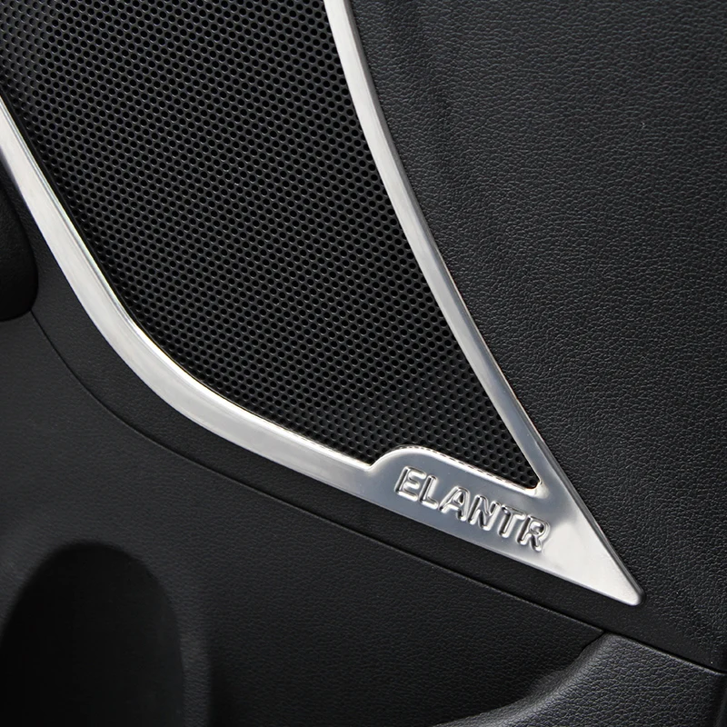 Nerūdijančio Garsiakalbio Dangtelio Apdaila Durų Stereo Žiedas Apdaila Padengti. 2016 M. 2017 M. Hyundai Elantra Avante Automobilių Optikos Reikmenys