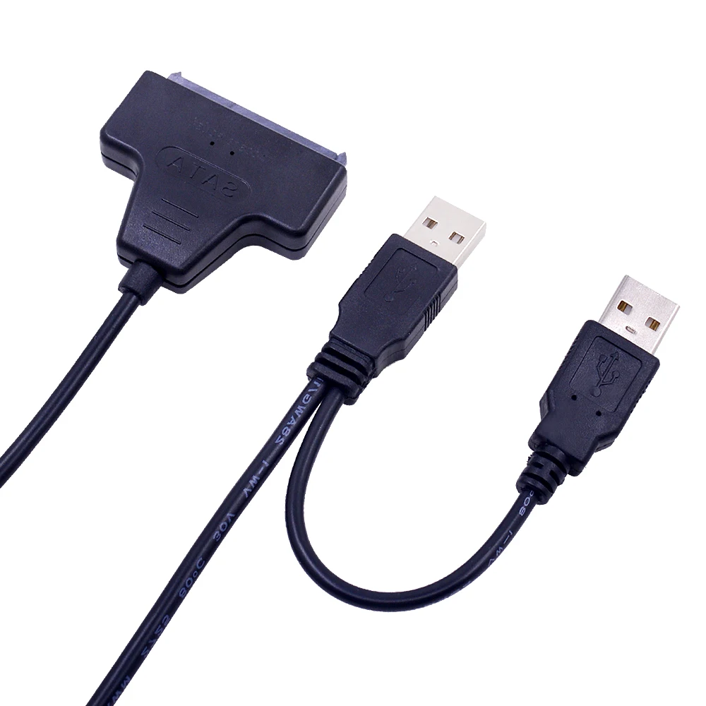 CHIPAL 10VNT Standartinis USB 2.0 prie SATA 3.0 7+15 22Pin Kabelio Adapteris Keitiklis skirtas 2.5
