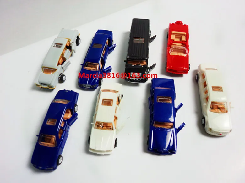 8pcs / daug 1:87 Modelio Rinkinio Traukinio ho masto miniatiūrų pasaulyje prabangių automobilių ilgesnis versija Nemokamas Pristatymas