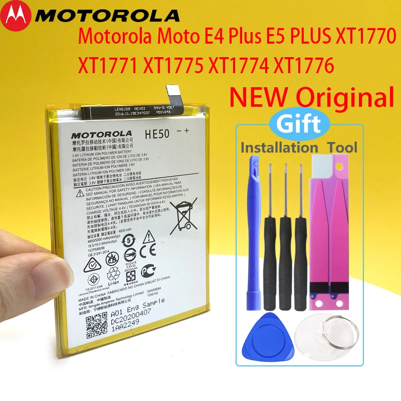Naujas 5000mAh HE50 Baterija Motorola Moto E4 Plius XT1773 XT1775 E5 Plius Mobilusis Telefonas Aukštos Kokybės Baterija
