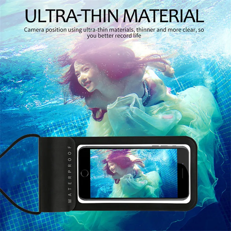 Plaukimo Sandarų Maišelį Nekilnojamojo Vandeniui Atveju iPhone, 11 Pro XS Max X XR 6 7 8 Plius 