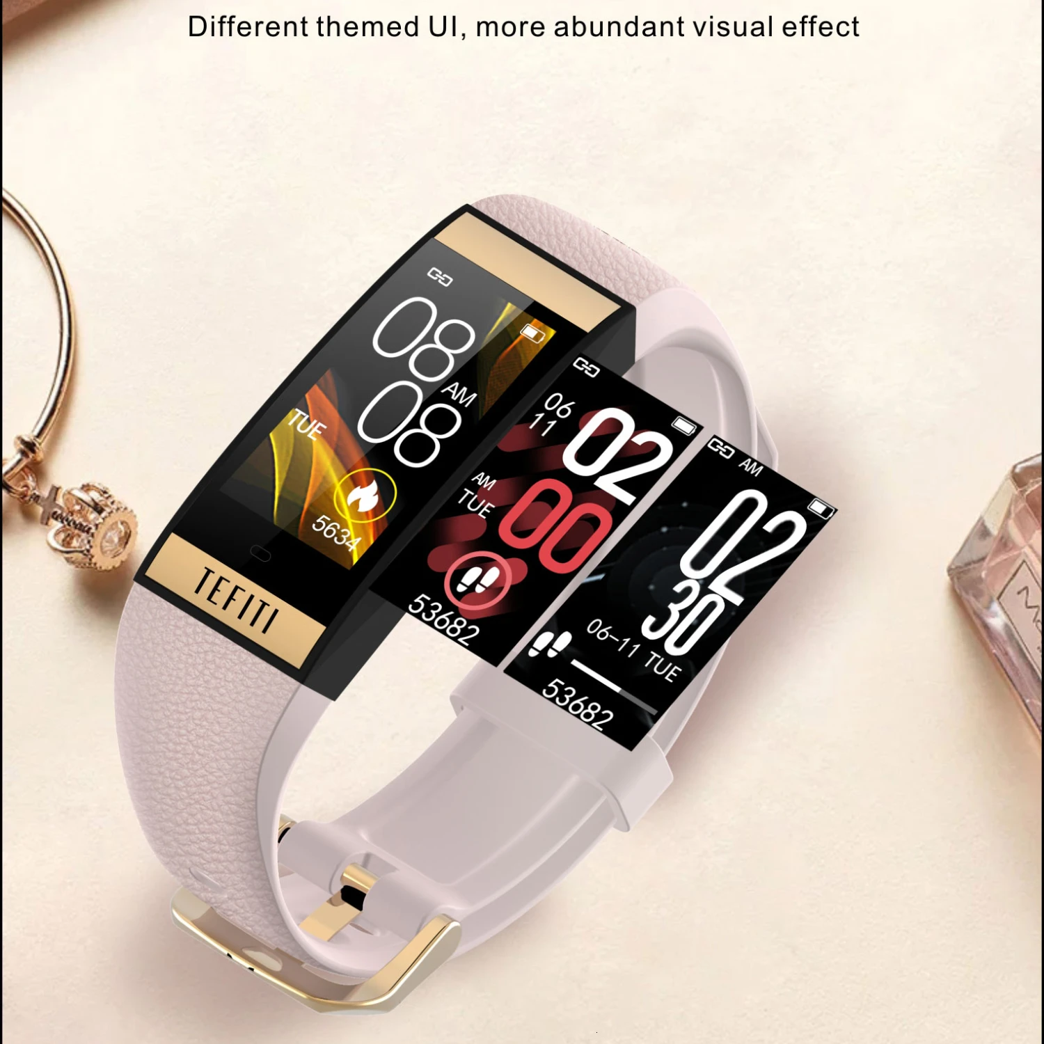 Želė Šukos Moterų Smart Watch Vyrų Apyrankės Spalva IPS Ekraną, Širdies ritmo Monitorius Kraujo Spaudimas Ponios Smartwatch 
