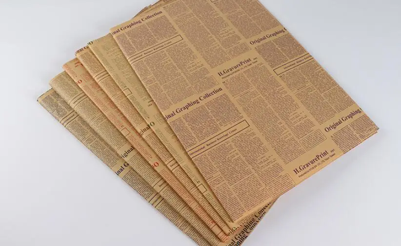 Selens 52*75CM Senovinių lietuvių laikraštis karvės odos vyniojamasis popierius fono popieriaus tapetai paketą popierius, vyniojamasis popierius