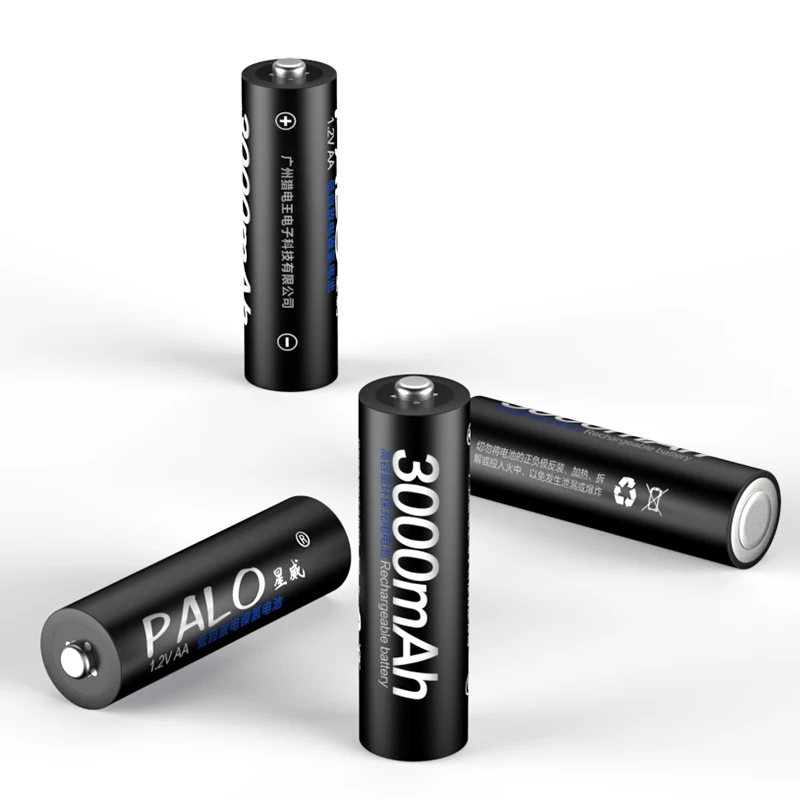 PALO 12pcs 1.2 v AA įkraunamos baterijos 3000MAH 1.2 V NI-MH Baterijos Žemas Savęs Išleidiklis Baterijas+8pcs AAA žibintuvėlis baterija