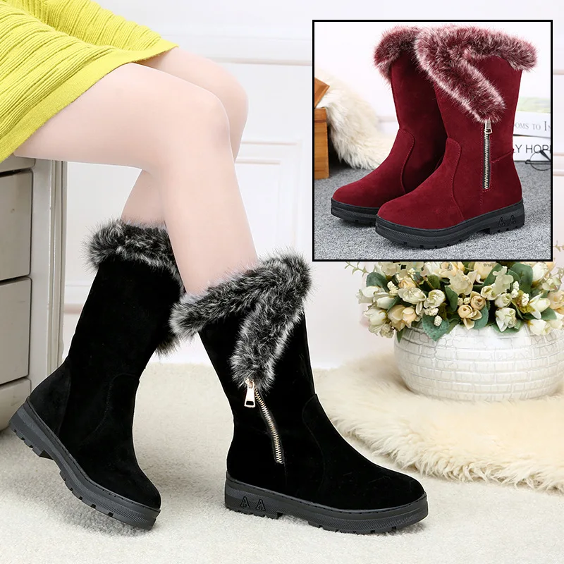 Moterų žiemos batai moterims Artimųjų barelį batai naujas 2 spalvų mados atsitiktinis mados butas šiltas moteris sniego batai nemokamas pristatymas j