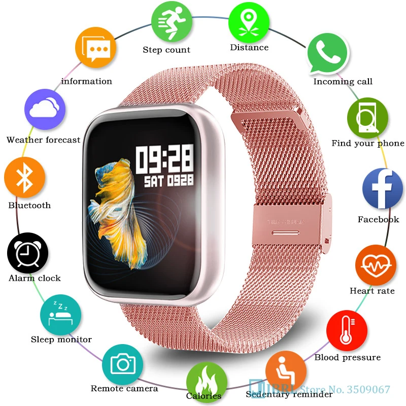 2021 Mados Nerūdijančio Plieno Smart Watch Moterų, Vyrų Sporto Laikrodis Elektroninis Laikrodis Fitness Tracker Aikštėje Moterų Smartwatch