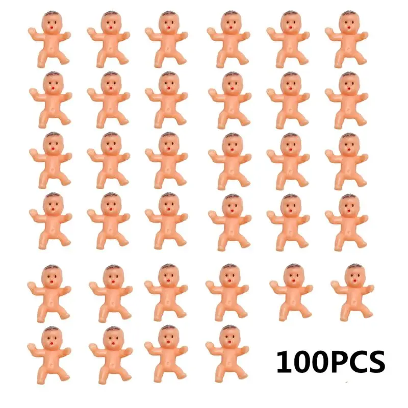 100vnt 1Inch Mini Plastikinių Kūdikių Naudai Reikmenys Kūdikių Dušas ir Ice Cube Žaidimas