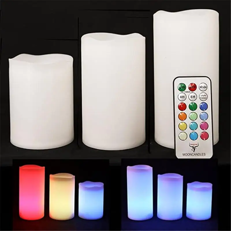 1 Nustatyti Nuotolinio Valdymo pulto LED Flameless Žvakių Šviesos Naujųjų Metų Žvakės Baterija Led Arbata Žibintai Velykų Žvakė Namuose