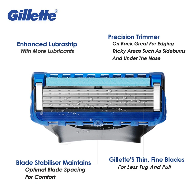 Gillette Fusion Proglide Vadovas Skustuvo Ašmenimis Vyrų Veido Saugaus Skutimosi Peiliukai, Skustuvai Prekės Barzdos Skustuvo Peiliukai Originalus 16pcs
