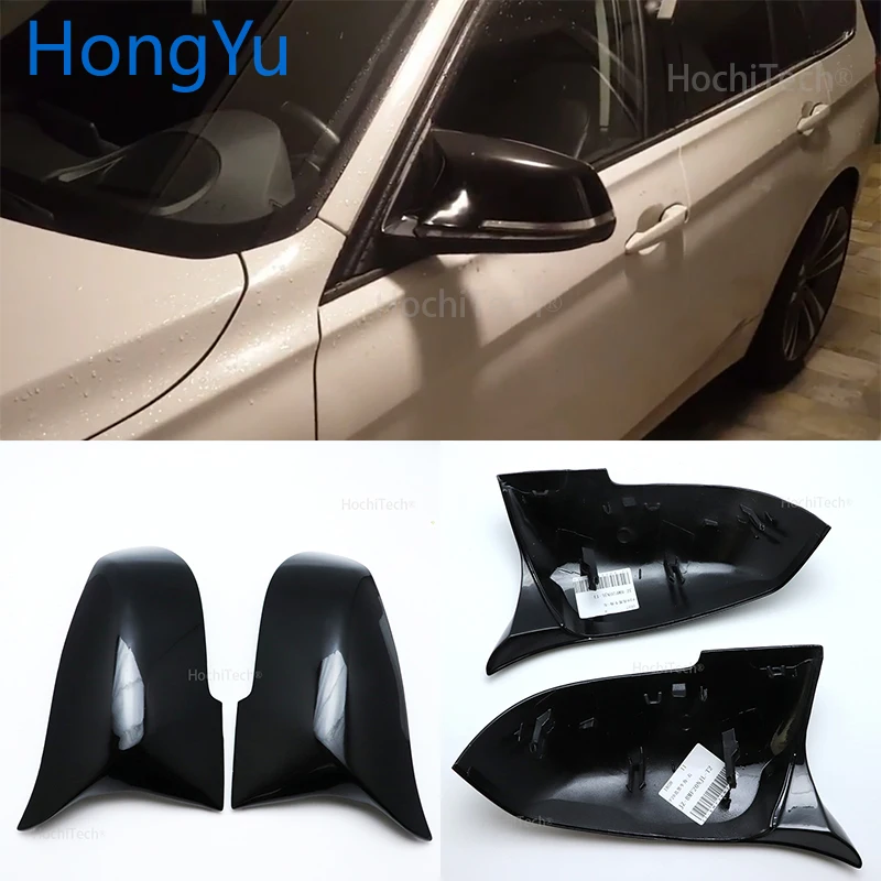 BMW 3 Serijos GT 3GT F34 2013-2018 M. Pakeisti originalios automobilių veidrodėliai padengti M3 M4 išvaizda ryškiai juoda veidrodžio dangtelis
