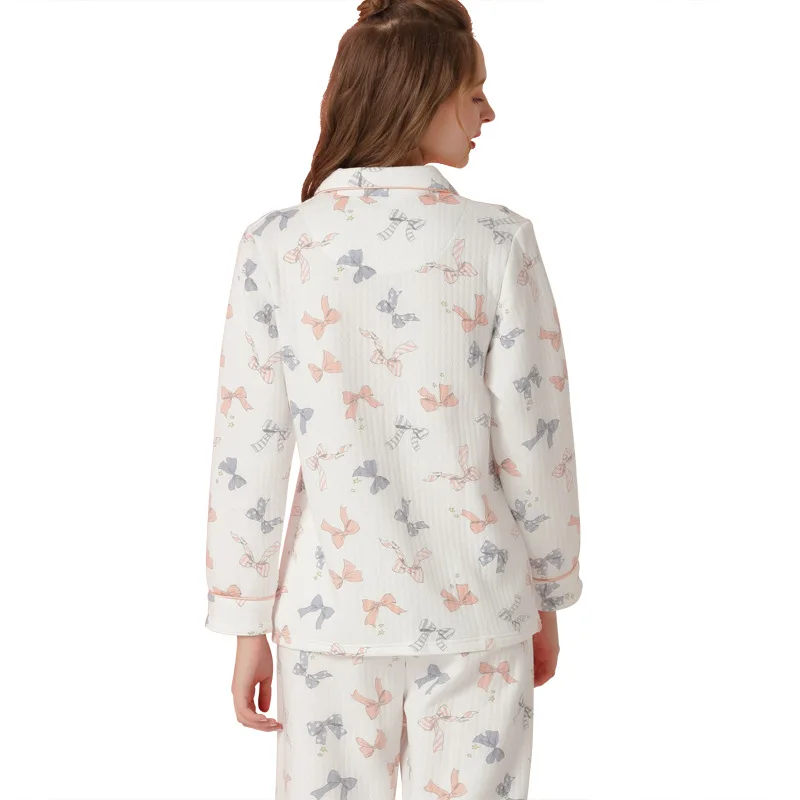 Rudenį, žiemą motinystės nustatyti ilgomis rankovėmis laktacijos drabužis motinystės pižama gali būti dėvimi ne oro medvilnės pijamas moterų medvilnės