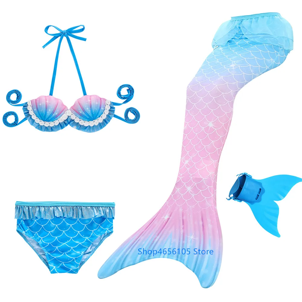 Vaikų Mergaičių Plaukimo Undinėlės Uodega Undinėlės Kostiumu Cosplay Vaikų maudymosi kostiumėlį Princesė Suknelė su Monofin Plaukimo Dėvėti Flipper