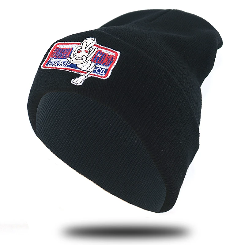Naujas BUBBA GUMP skrybėlė Žiemą, Rudenį, siuvinėjimas medvilnės lankstus megzti beanie kepurė mados hip-hop slidinėjimo beanies unisex
