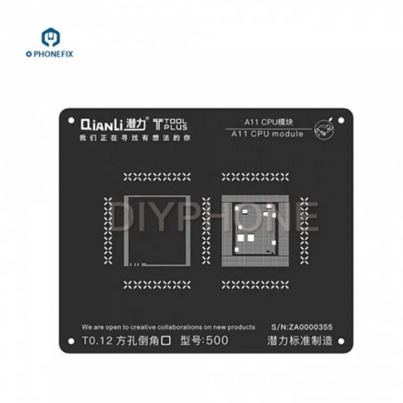 QianLi 3D iBlack BGA Trafaretas CPU IC BGA Lustai Reballing Trafaretai A7 A8 A9 A10 A11 CPU motininės Plokštės Remontas, iPhone 6 7 8 X X X X X