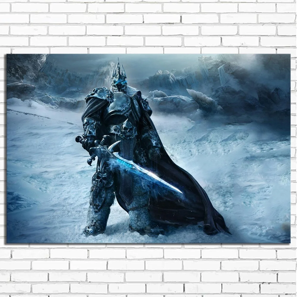 World of Warcraft Wrath of The Lich King Žaidimo Plakatas HD Drobės Tapybos Fantazijos Sienos Menas Namų Dekoro