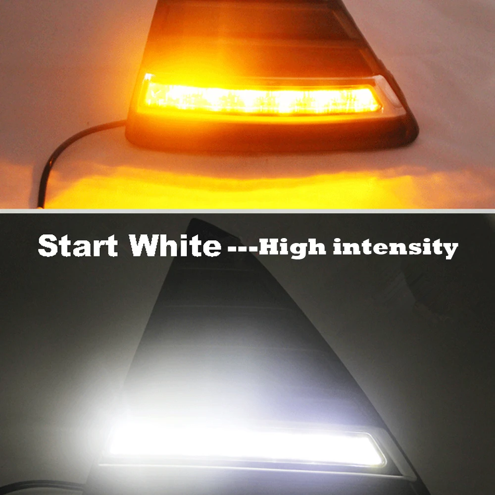 ECAHAYAKU Už Ford Focus 3 2012 m. 2013 m. m. DRL Dienos Žibintus 12V LED Dienos šviesos Rūko žibintas atsparus vandeniui su tamsos stilius Relė