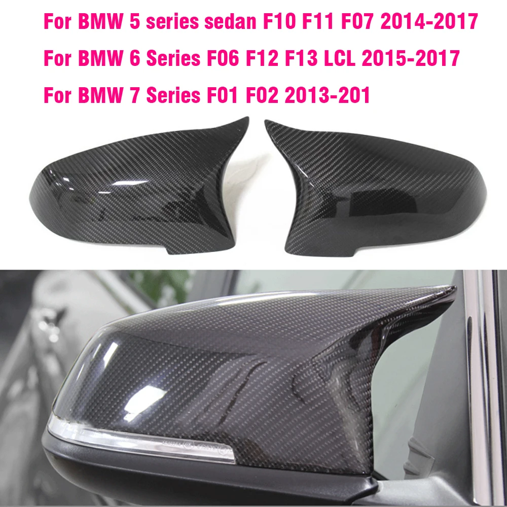 BMW 5 6 7 Serijos Black mirror padengti F10 F11 F18 F07 F12 F13 F06 yra f01 F02 LCL Anglies pluošto modelis veidrodžio dangtelis