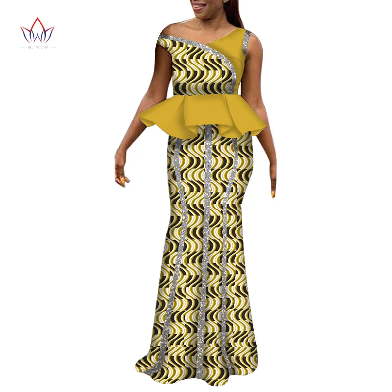 2020 m. Afrikos Suknelės Moterims Rankovių Ponios Kostiumas Africaine Dashiki Mados Nigerijos Tradicinių Drabužių Plius Dydis WY6238