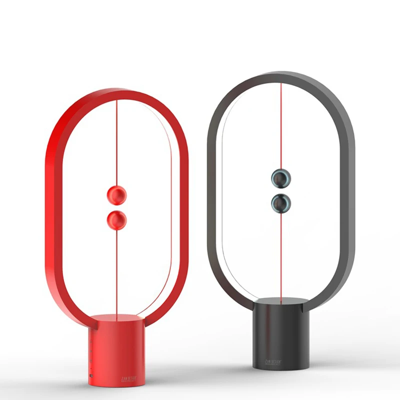 USB Įkrovimo Balansas LED Stalo Lempa Elipsės Magnetinio Ore Jungiklis Akių Priežiūros Stalas Šviesos Touch Kontrolės Naktiniai Nakties Apšvietimas