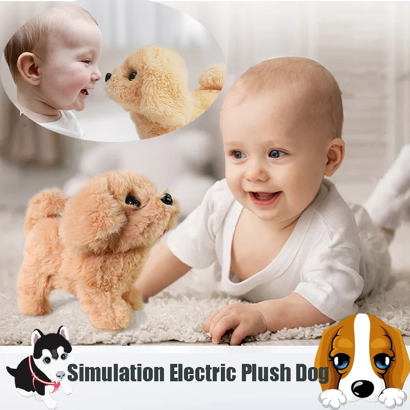 18CM Interaktyvus Pliušinis Šuniukas Elektroniniai Žaislai Mielas Robotas Šuo Juokinga Pliušiniai Žaislai Vaikams, Gimtadienio, Kalėdų, Gimtadienio Dovana