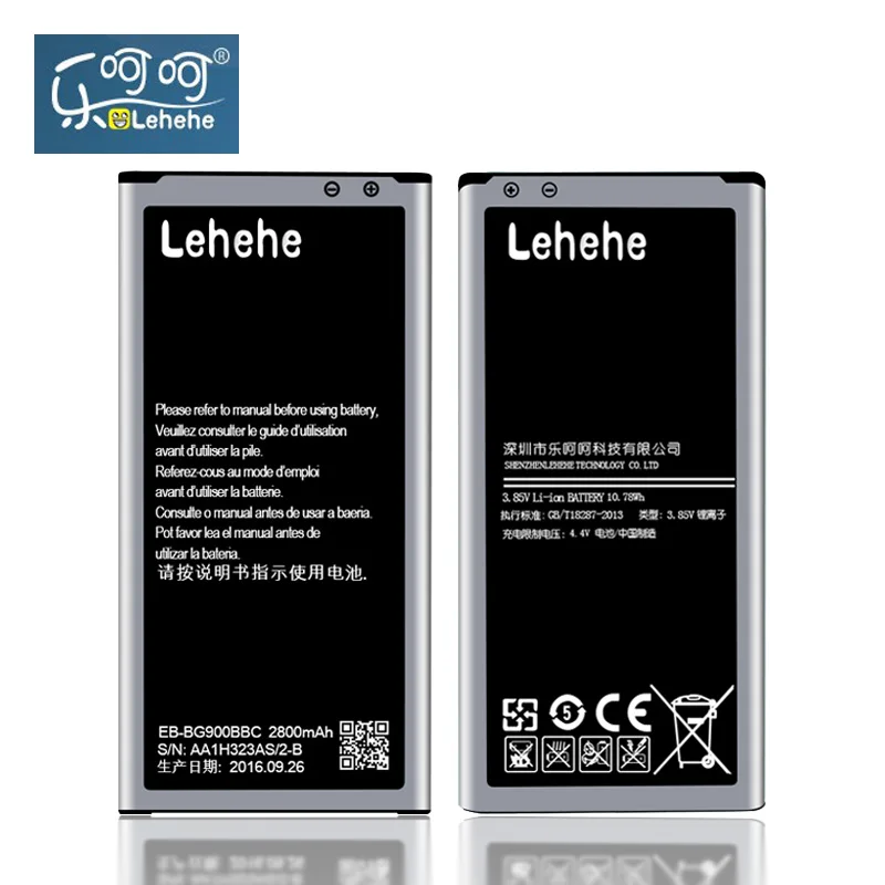 LEHEHE Baterijos Samsung Galaxy S5 EB-BG900BBC 2800mAh G9009D G9006V G9008V G9006 I9006 Nėra NFC Bateriją Dovanų