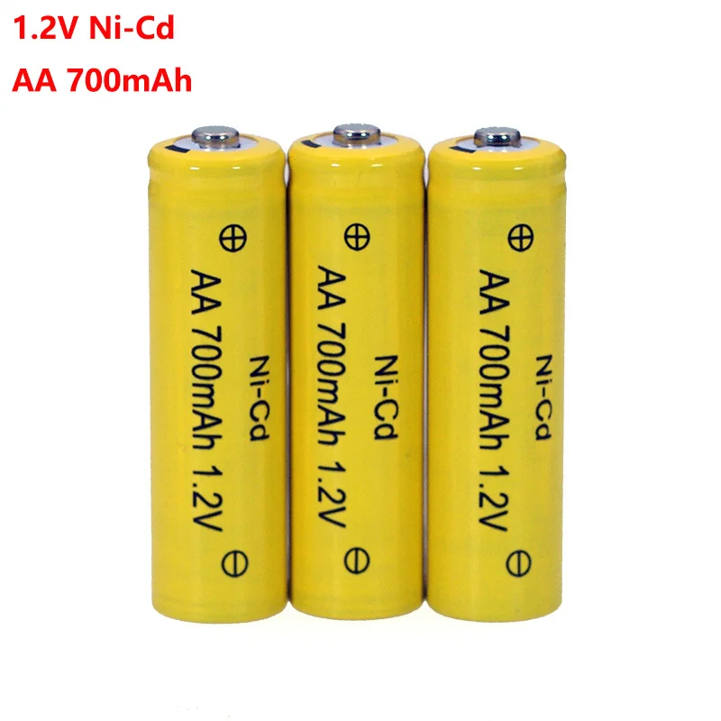 1.2 v NI-CD AA Baterijas, 700mAh nicd Įkrovimo Baterija 1.2 V Ni-Cd aa Elektros nuotolinio Valdymo automobilio Žaislas RC jes didmeninės