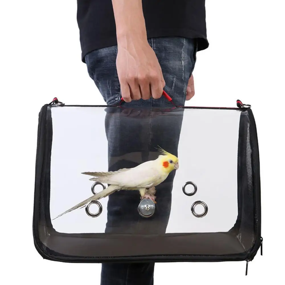Naujas 1Pc Nešiojamų Oksfordo Audinio Naminių Paukščių Papūga Vežėjas Skaidrus Kvėpuojantis Užtrauktuku Kelionės Narve Tote Bag