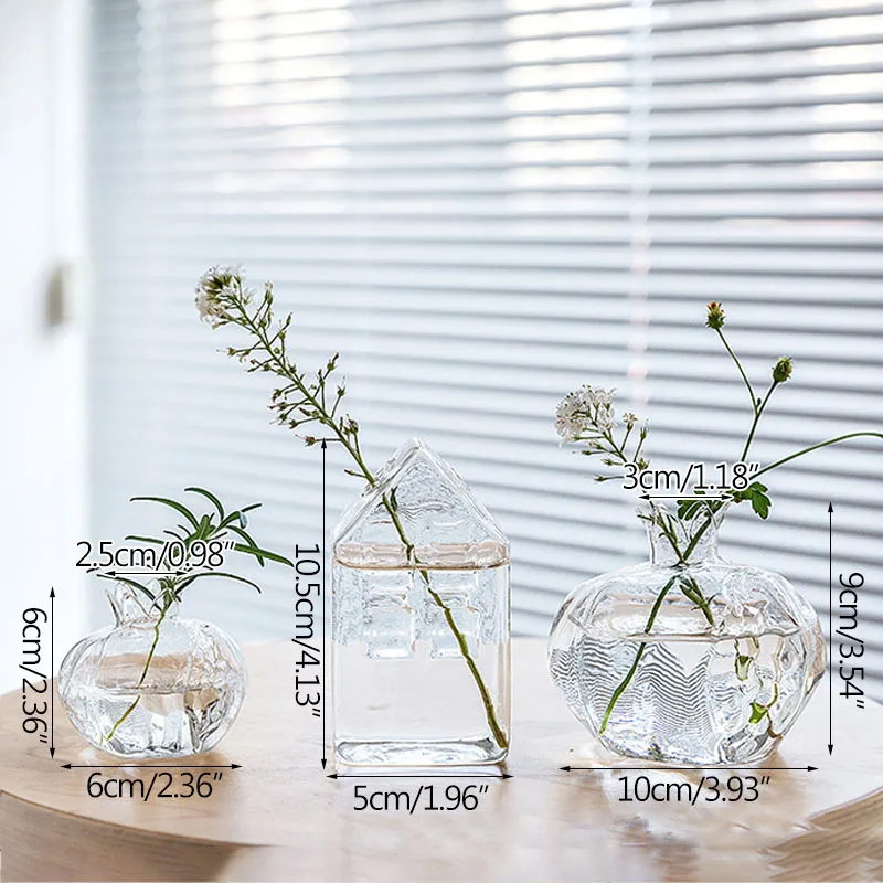 Strongwell Japonijos Granatų Stiklo Vaza Mini Hydroponic Gėlių Vaza Modernus Paprastumas Aromaterapija Butelis Namų Puošybai