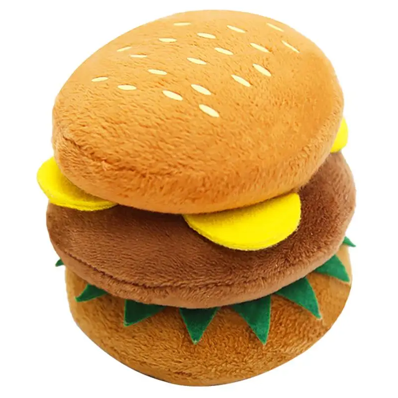 1pcs Šuo Piskliwy Žaislas Juokinga Hamburger Bulvytės Šunų Žaislų Spalvotų Agresyviai Chewers Mokymo Žaislas Para Cosas Perros