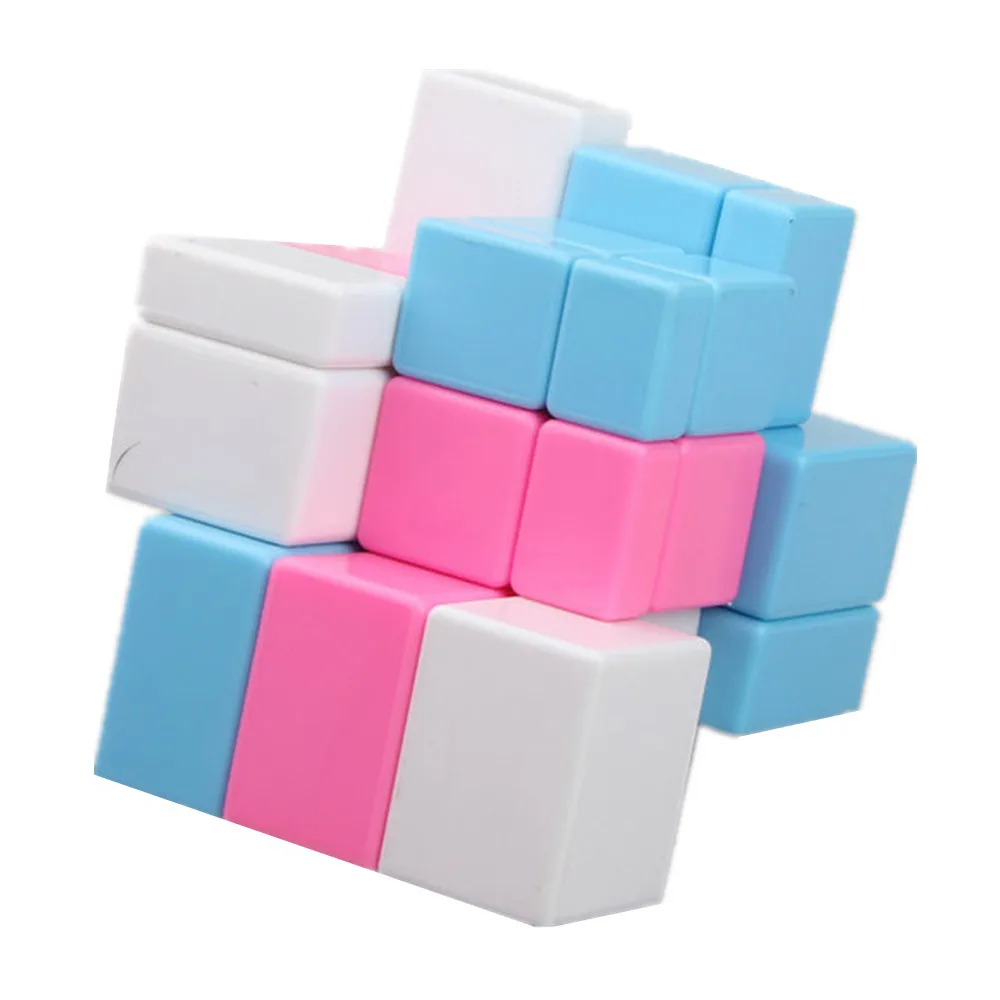 Kubas Twist 3x3x3 cubo magico Veidrodis Blokai, 3-jų spalvų Spliced Magic Cube Puzzle Brain Kibinimas IQ Vaikas Juokinga visame Pasaulyje Puiki dovana
