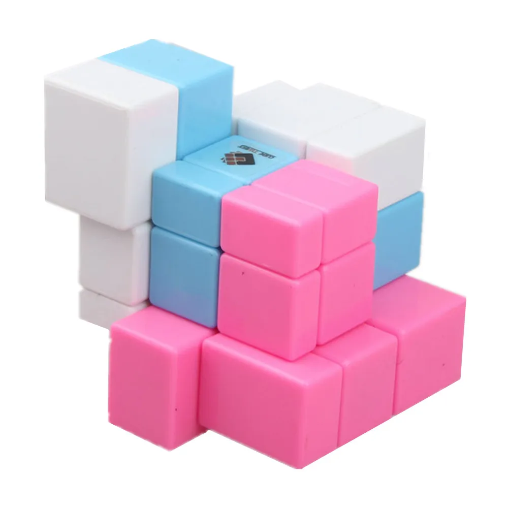 Kubas Twist 3x3x3 cubo magico Veidrodis Blokai, 3-jų spalvų Spliced Magic Cube Puzzle Brain Kibinimas IQ Vaikas Juokinga visame Pasaulyje Puiki dovana