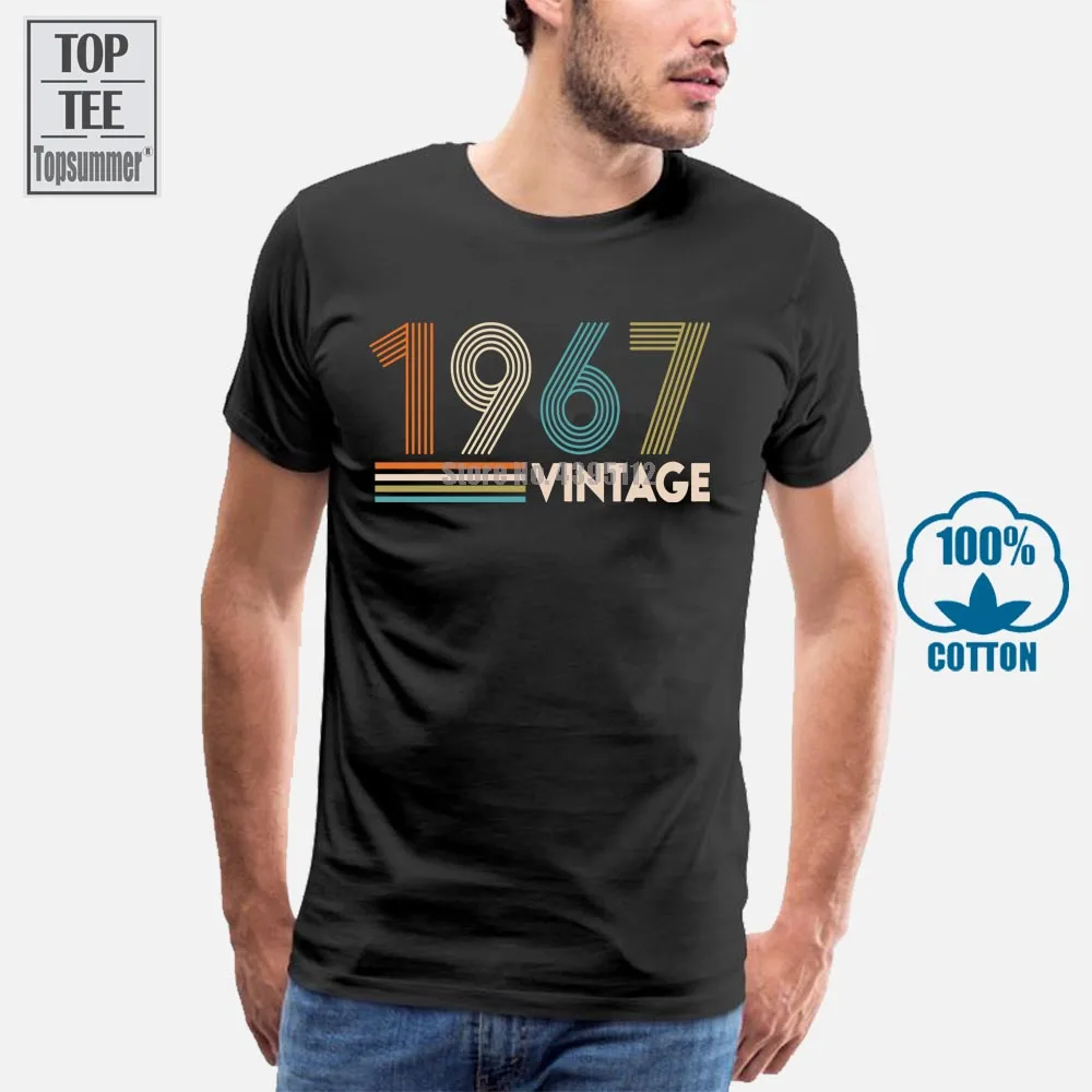 Derliaus 1967 T-Shirt Vasarą Vyrams Marškinėliai Berniukui, Dideli Dydžiai Trumpi Marškinėliai Hip-Hop Marškinėliai Black Marškinėliai Spausdinami Marškinėlius