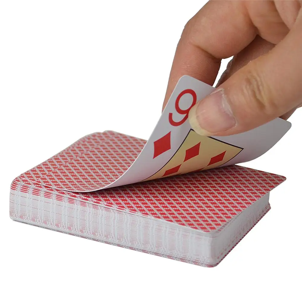 Plastikinės PVC žaisti kortelės didelis skaičius žaidimas Texas Hold ' em pokerio kortos Vandeniui ir nuobodu lenkijos Šeimos pokerio stalo žaidimas 1deck