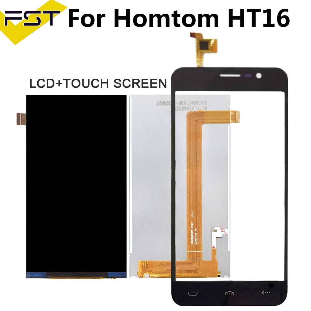 Už Homtom HT16 5.0 colių LCD Ekranas+Touch Ekranas skaitmeninis keitiklis skirtas Homtom HT16 Pro Jutiklis lcd Mobiliojo telefono dalis Su Įrankiais