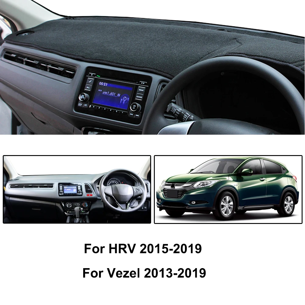 Honda HR-V HRV VEZEL 2016 2017 2018 2019 prietaisų Skydelio Dashmat Brūkšnys Kilimėlis Trinkelėmis Saulės Pavėsyje Padengti Kilimų Automobilių Reikmenys