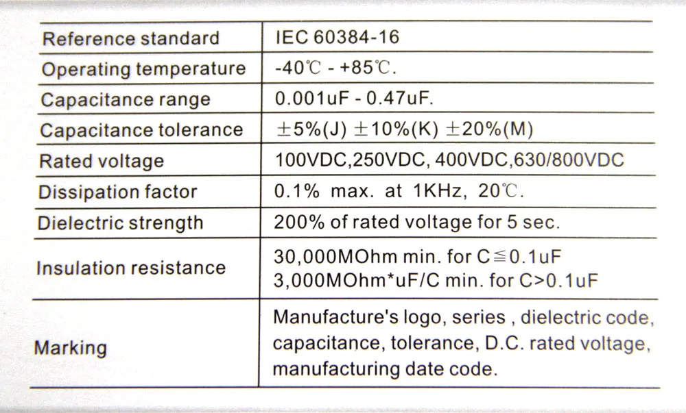 630v 224 224J 220nf 0.22 uf Originalas brand new CBB Plėvelė iš Polipropileno Kondensatoriai, pikis 10mm (1000pcs)
