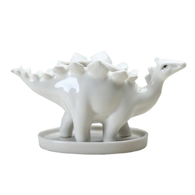 Keramikos Stegosaurus Gėlių Vazonai Sultingi Sodo Darbalaukio Apdailos Plokštelės Kūrybos Dinozaurų Vazonas