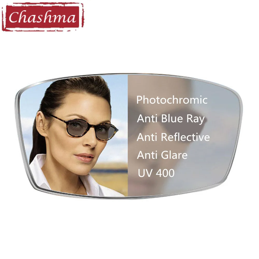 Chashma Lęšiai, Akių Perėjimas Plonas Kovos su Blue Ray Tamsiai Photochromic Chamleon Lęšiai Anti Akinimo UV Apsauga Stiklo