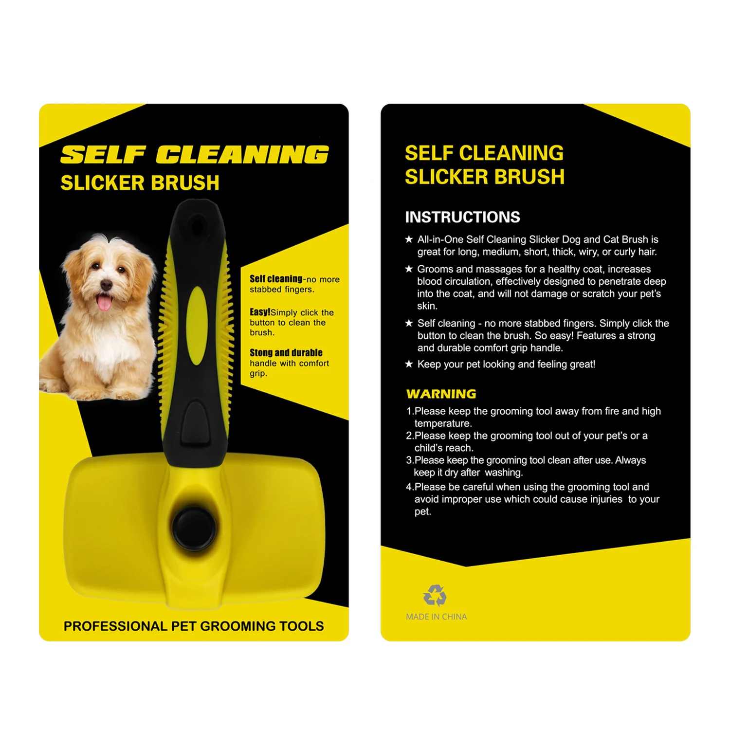 Profesinės All-in-one Self Cleaning Lietusmētelis Šunų ir Kačių Šepetys naminių Gyvūnėlių priežiūros Priemonės, Stiprus, Patvarus Mažylis Augintiniai Plaukų Šukos Groomer