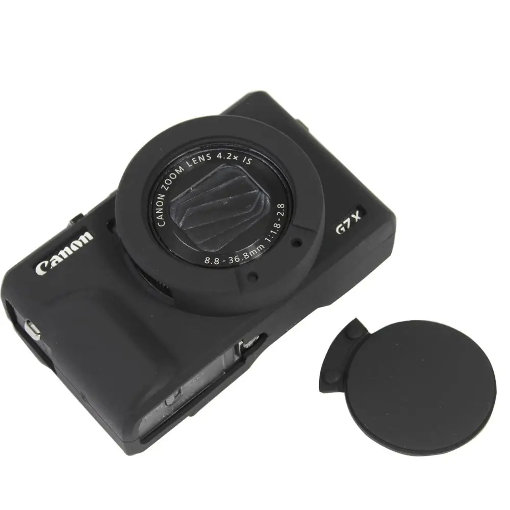 Guma Silicio Apsaugos Atveju Įstaiga, Viršelis Minkštas fotoaparato krepšys skirtas Canon Powershot G7 X Mark III ženklas 3 G7X 3 Premium Com Rėmo Odos