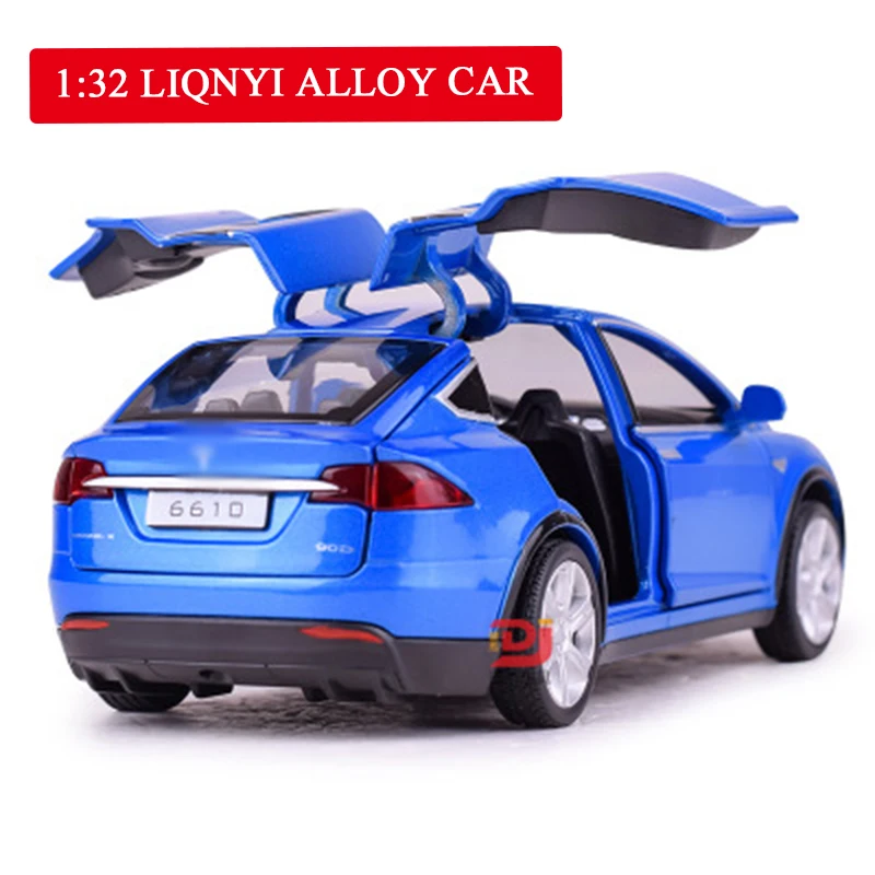 Karšto Parduoti 1:32 Lydinio Tesla MODELX90 Metalo Žaislas Automobilis sugrąžinti Valdžią 