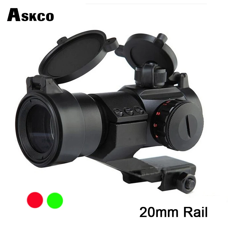 Karšto Pardavimo Huntinting 1x30 raudonas ir žalias taškas akyse optinis taikymo sritis 20mm Bėgiai medžioklės riflescope Nemokamas Pristatymas