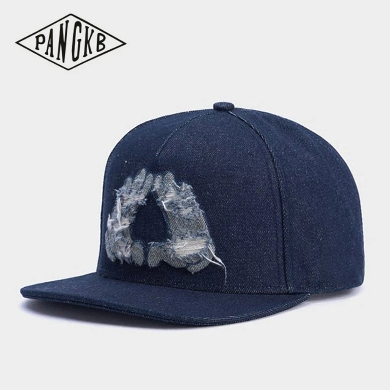 PANGKB Prekės HDN BŽŪP mėlyna džinsinio mados Hip-Hop snapback skrybėlę vyrams, moterims suaugusiųjų lauko atsitiktinis reguliuojamas saulės beisbolo kepuraitę